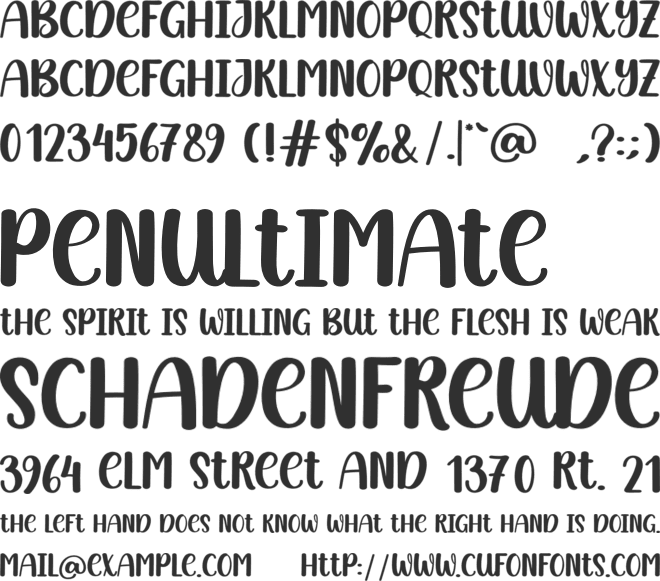 Simple Moment font preview