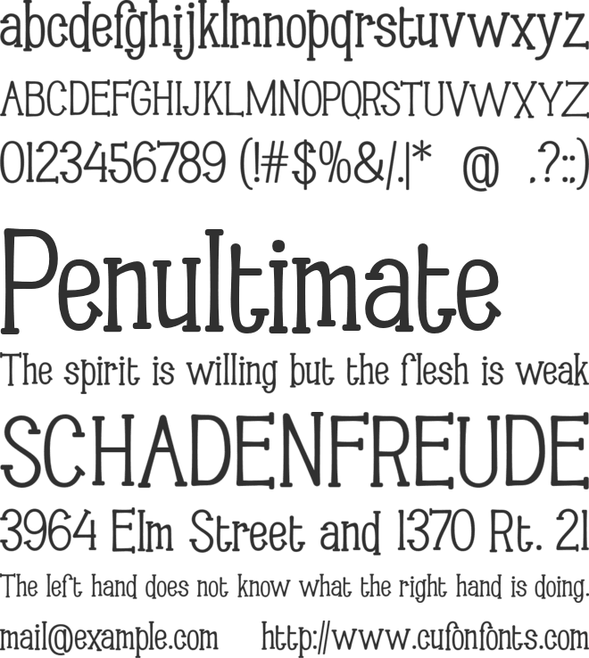 Infectious Halloween font preview