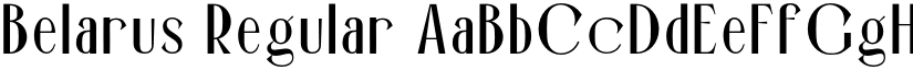 Belarus Regular font