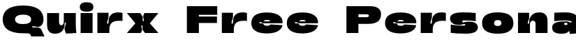Quirx Free Personal Use Only font