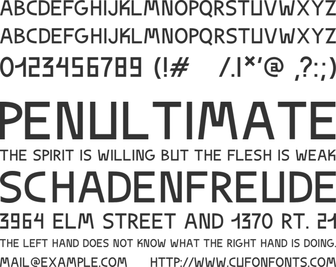Concrete font preview