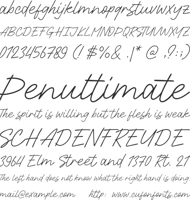 Shortime Sunday font preview