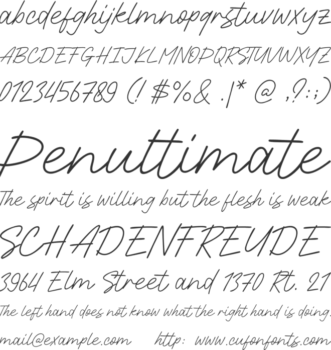 Shortime Sunday font preview