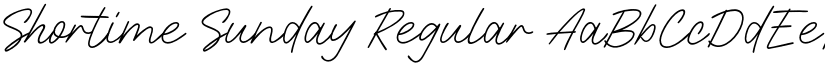 Shortime Sunday Regular font