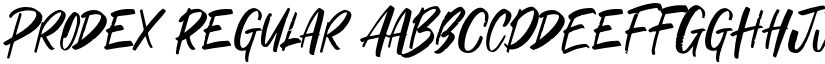 Prodex Regular font