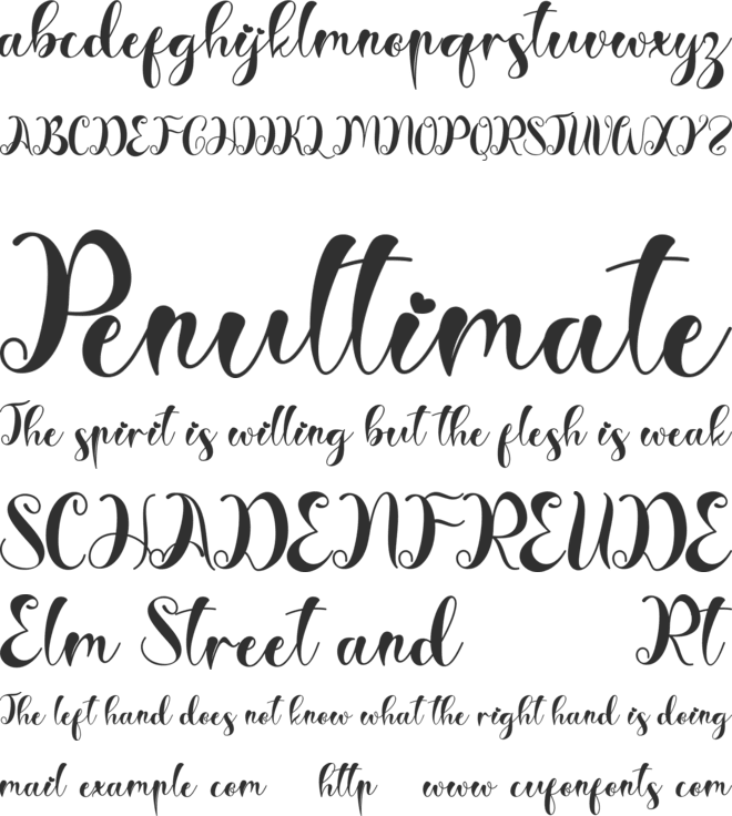 Atheline font preview