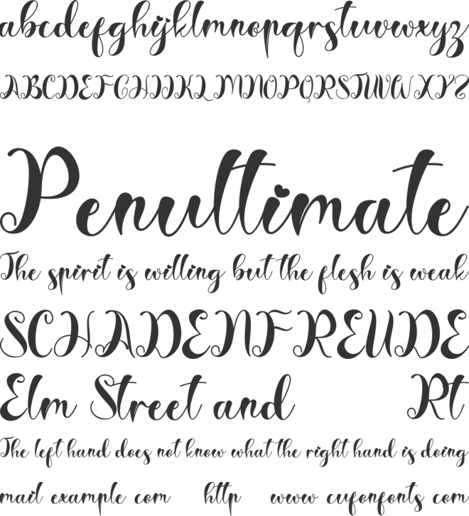 Atheline font preview