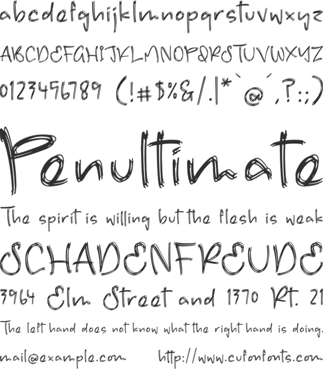 Honystile font preview