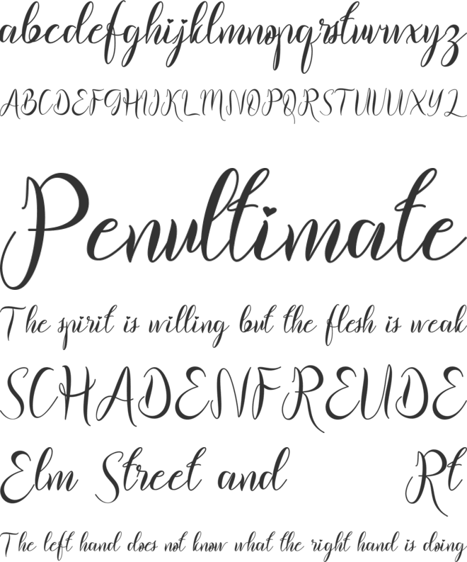 Darling Soulmate font preview