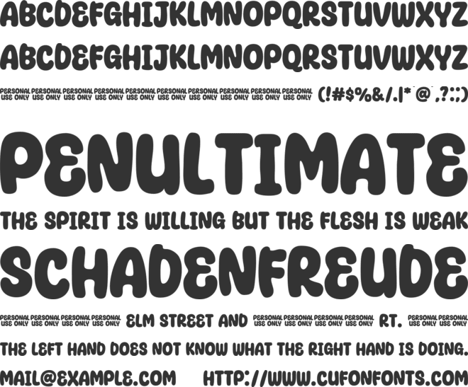 Super Donuts font preview