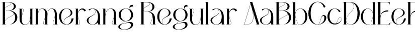 Bumerang Regular font