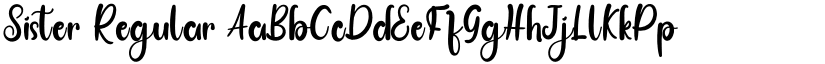 Sister Regular font
