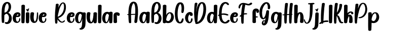 Belive Regular font