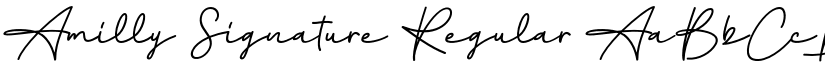 Amilly Signature Regular font