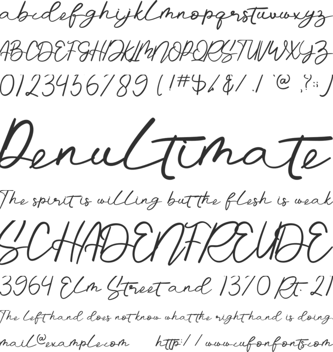 Handmade Summer font preview