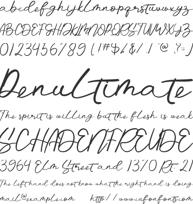 Handmade Summer font preview