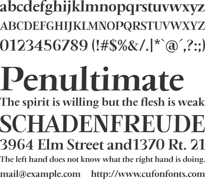 eBuenaClassic font preview