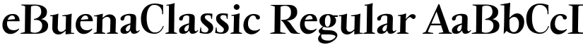 eBuenaClassic Regular font
