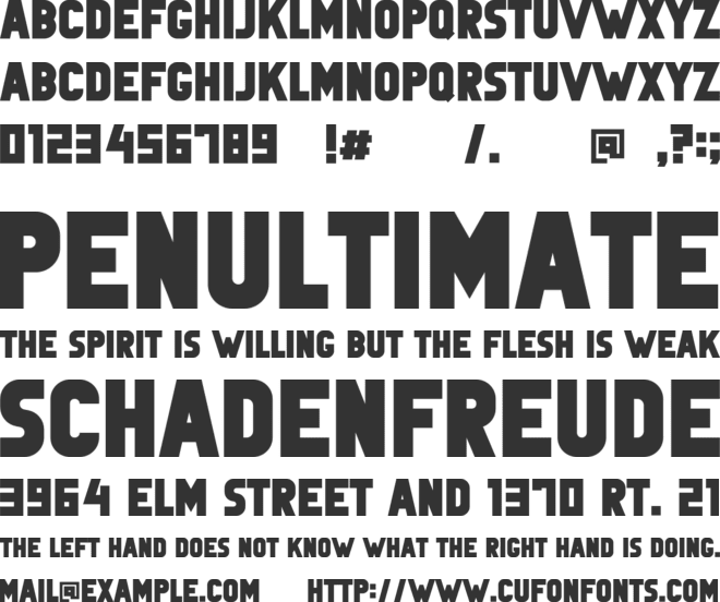 Kitchen font preview