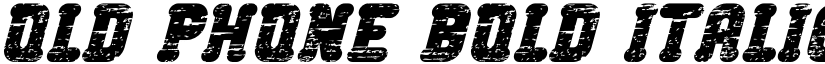 Old Phone Bold Italic font