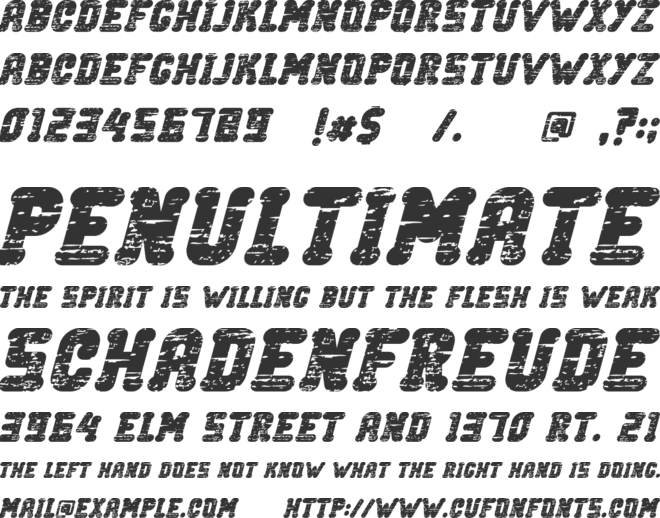 Old Phone font preview