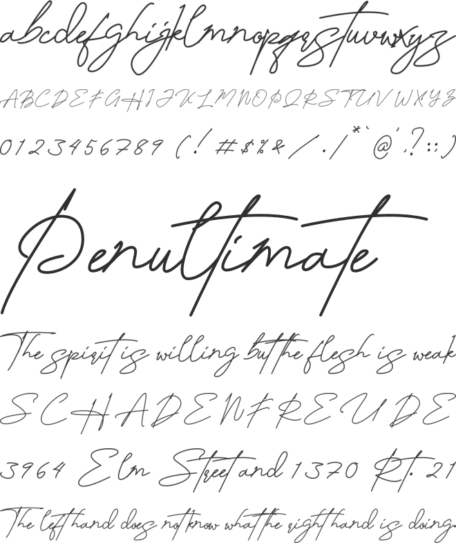 QuentineAntelope font preview
