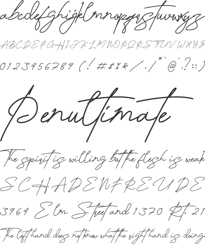 QuentineAntelope font preview