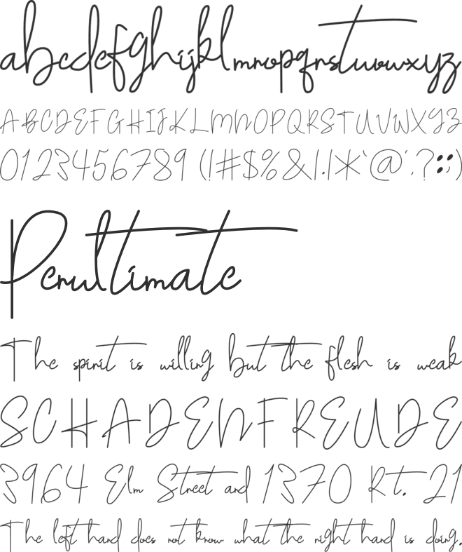 HamiltonEast font preview