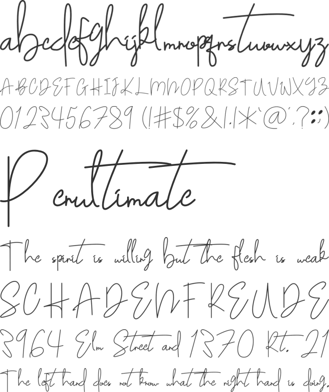 HamiltonEast font preview