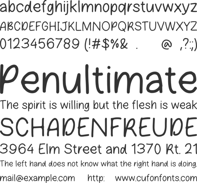 Farming Town font preview