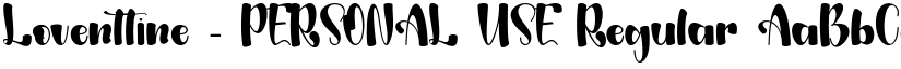 Loventtine - PERSONAL USE font download