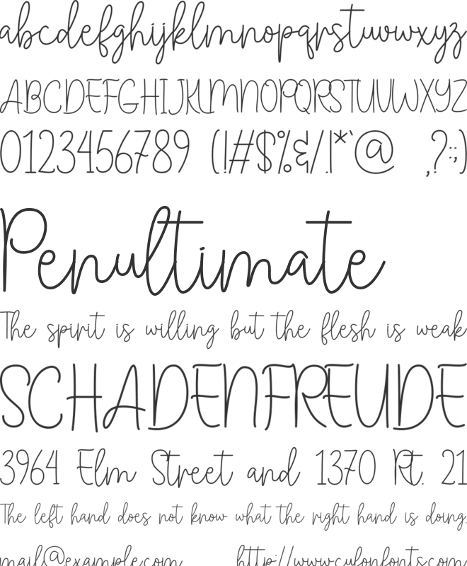 Dating Love - Personal Use font preview
