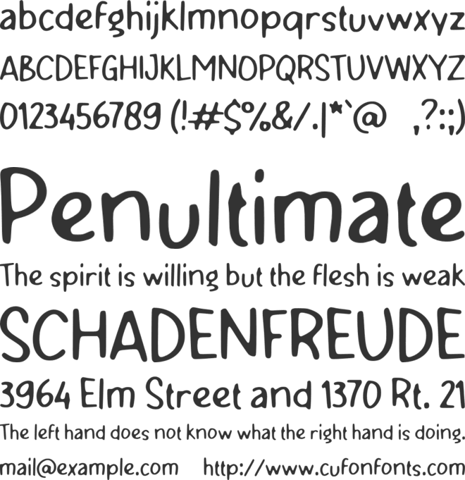 h Hongalia font preview