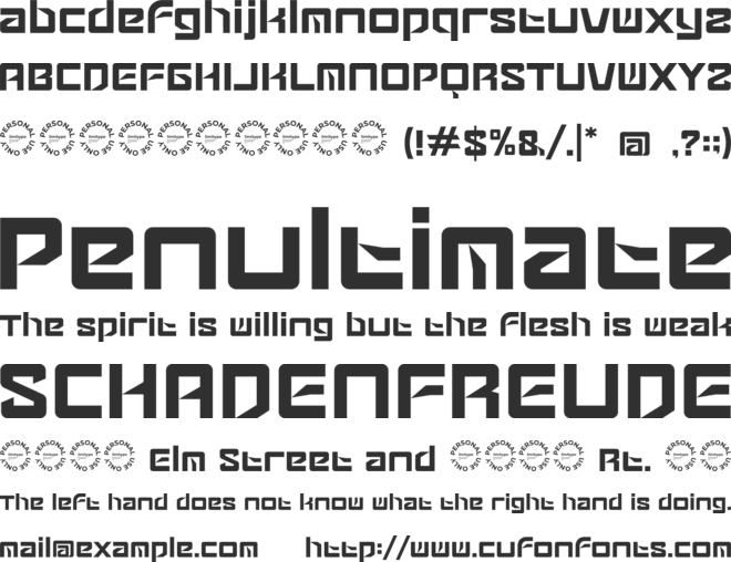 Gadems font preview