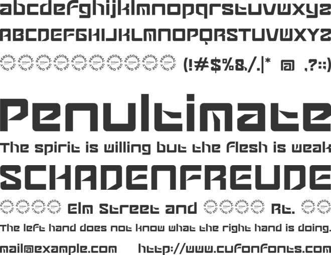 Gadems font preview