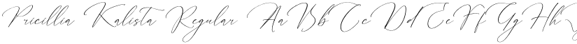 Pricillia Kalista Regular font