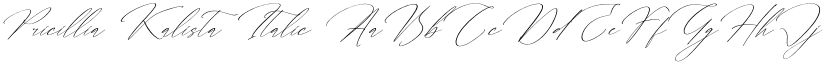 Pricillia Kalista Italic font