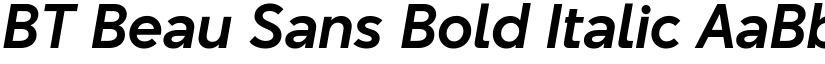 BT Beau Sans Bold Italic font