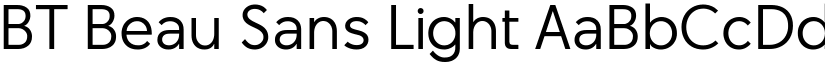 BT Beau Sans Light font