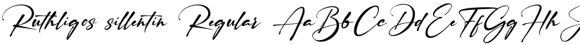 Ruthligos sillentin Regular font