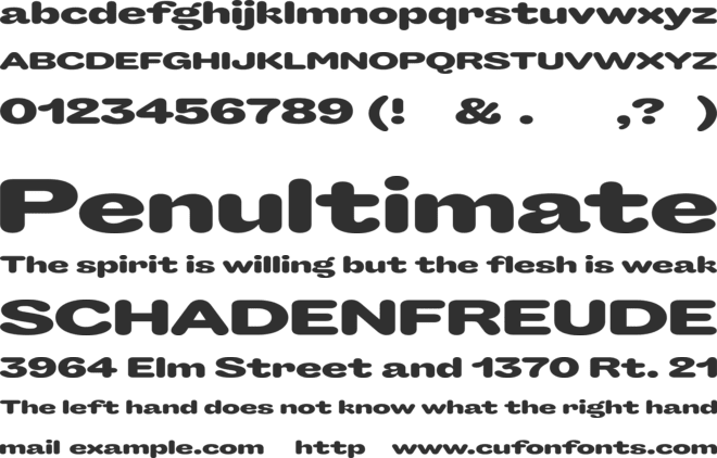 Hany TRIAL font preview