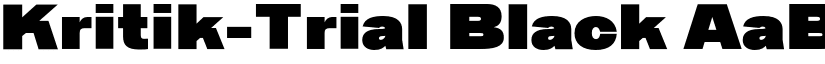Kritik-Trial Black font
