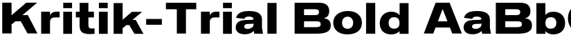 Kritik-Trial Bold font