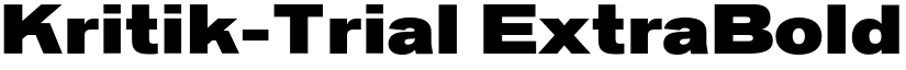 Kritik-Trial ExtraBold font