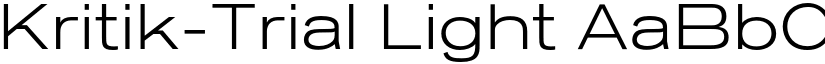 Kritik-Trial Light font