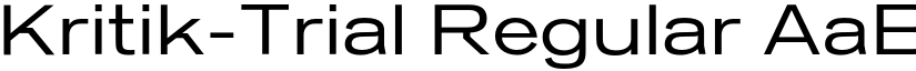 Kritik-Trial Regular font