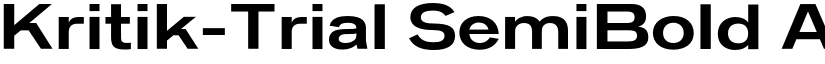 Kritik-Trial SemiBold font