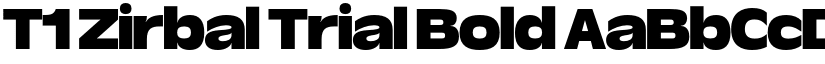 T1 Zirbal Trial Bold font