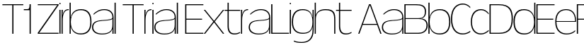 T1 Zirbal Trial ExtraLight font