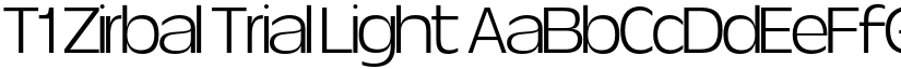 T1 Zirbal Trial Light font